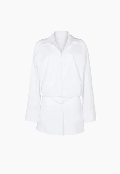 Aexae Cotton Shirt Dress In White