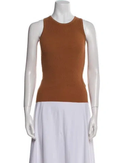 Pre-owned Aexae Crew Neck Sweater In Brown