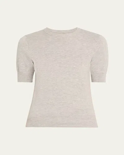 Aexae Crewneck Cashmere T-shirt In Grey