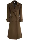 AEXAE AEXAE DOUBLE-BREASTED BELTED WOOL-BLEND COAT