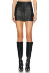Aexae Leather Pebble Mini Skirt
