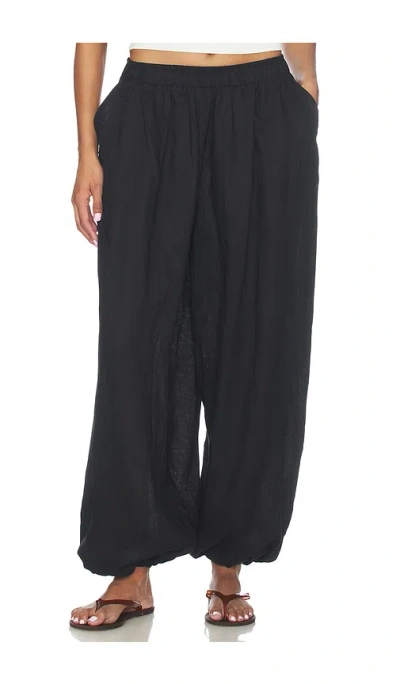 Aexae Linen Balloon Pant In Black