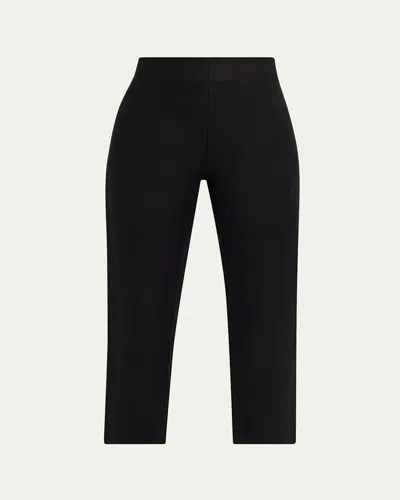 Aexae Linen Capri Pants In Black