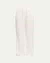 Aexae Linen Drawstring Pants In Multi