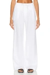 Aexae Linen Drawstring Trouser In White