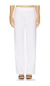 Aexae Linen Flat Pant In White