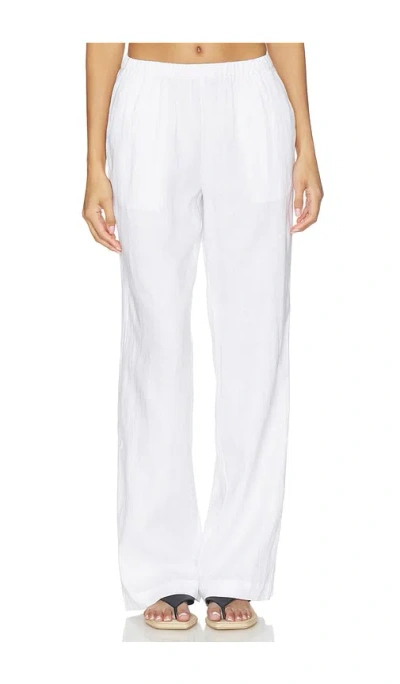 Aexae Linen Low Waist Day Pant In White
