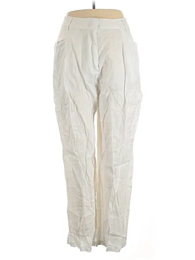 Pre-owned Aexae Linen Pants In Ivory