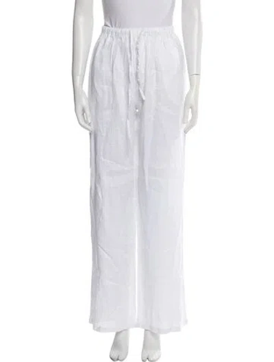 Pre-owned Aexae Linen Wide Leg Pants W/ Tags In White