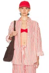 Aexae Linen Woven Shirt In Red