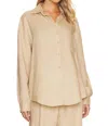 AEXAE LINEN WOVEN SHIRT IN BEIGE