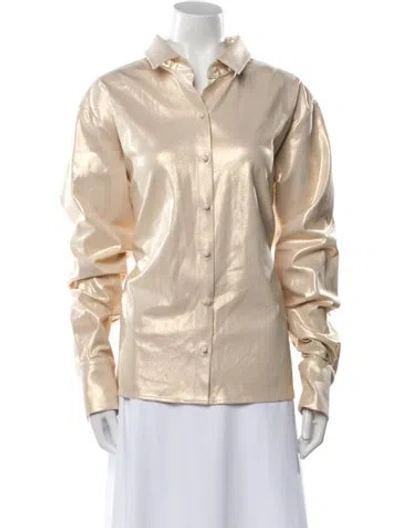 Pre-owned Aexae Long Sleeve Sweatshirt In Gold