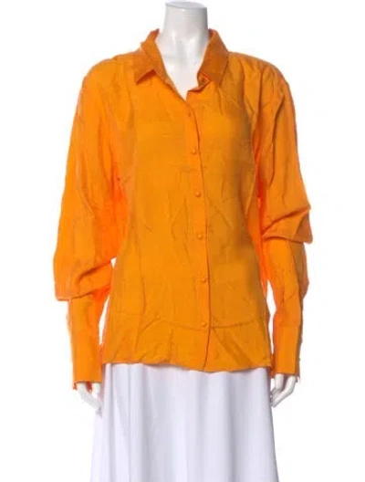 Pre-owned Aexae Long Sleeve Top W/ Tags In Orange