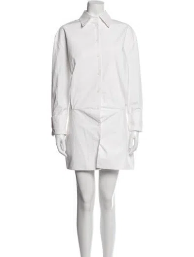 Pre-owned Aexae Mini Dress In White