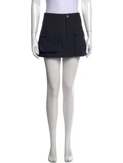 Pre-owned Aexae Mini Skirt In Black