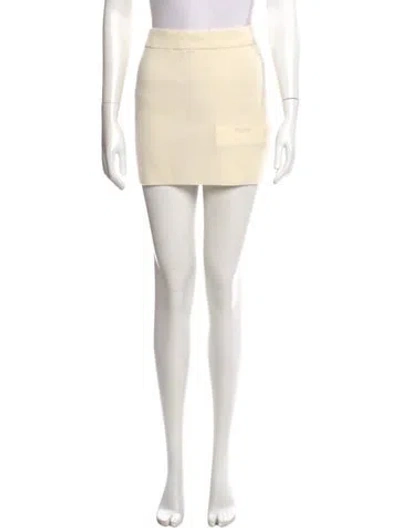Pre-owned Aexae Mini Skirt In Neutral