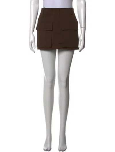 Pre-owned Aexae Mini Skirt W/ Tags In Brown