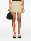 Aexae Pocketed High-waisted Skirt In Neutral