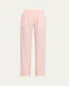 Aexae Pull-on Linen Pants In Pink