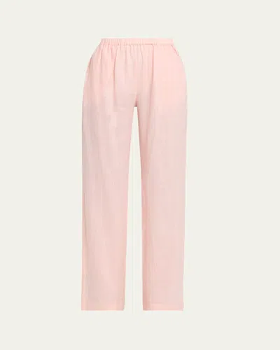 Aexae Pull-on Linen Pants In Pink