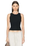 Aexae Ribbed Top In Black