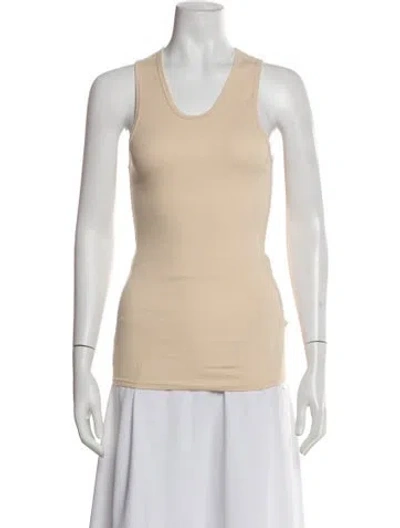 Pre-owned Aexae Scoop Neck Sleeveless Top W/ Tags In Neutral