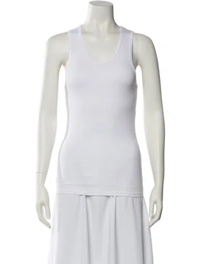 Pre-owned Aexae Scoop Neck Sleeveless Top W/ Tags In White
