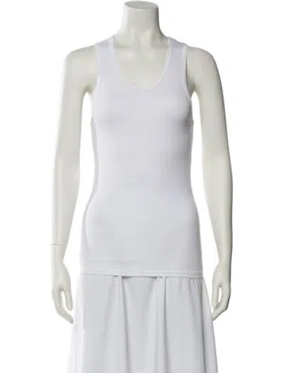 Pre-owned Aexae Scoop Neck Sleeveless Top W/ Tags In White