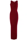 Aexae Stretch-knit Maxi Dress In Dark Red