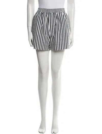 Pre-owned Aexae Striped Mini Shorts W/ Tags In White