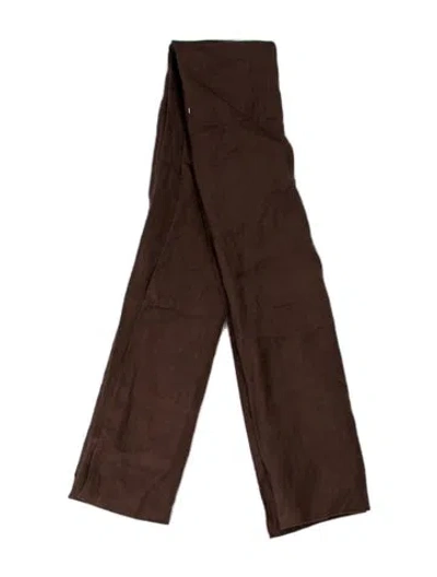 Pre-owned Aexae Striped Scarf In Brown