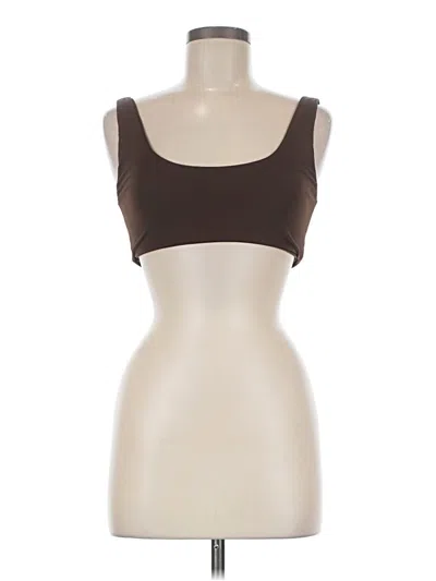 Pre-owned Aexae Swimsuit Top Brown Swimwear