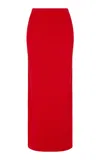 Aexae Technical-knit Maxi Skirt In Red