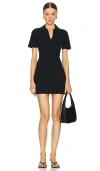 Aexae Polo Knit Mini Dress In 黑色