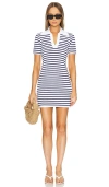 Aexae Technical Polo Mini Dress In 条纹