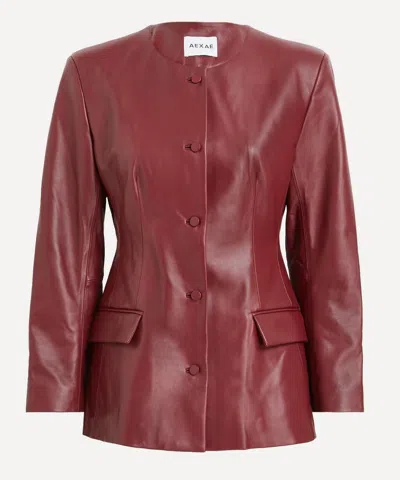 Aexae Women's Leather Padded Contoured Jacket