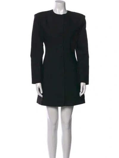 Pre-owned Aexae Wool Mini Dress In Black