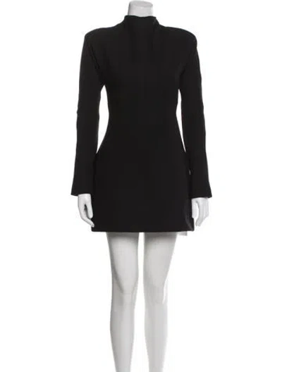 Pre-owned Aexae Wool Mini Dress In Black