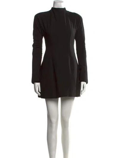 Pre-owned Aexae Wool Mini Dress In Black