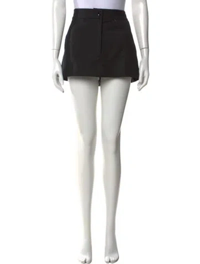 Pre-owned Aexae Wool Mini Skirt In Black