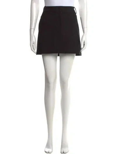 Pre-owned Aexae Wool Mini Skirt W/ Tags In Black