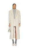Aexae Wool Oversized Blazer Coat In Metallic