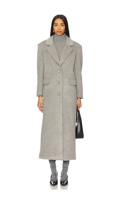 Aexae Wool Oversized Blazer Coat In Grey