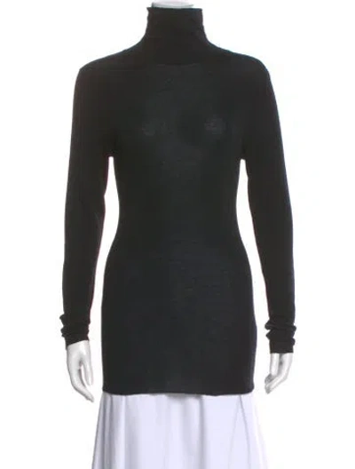 Pre-owned Aexae Wool Turtleneck Sweater In Black