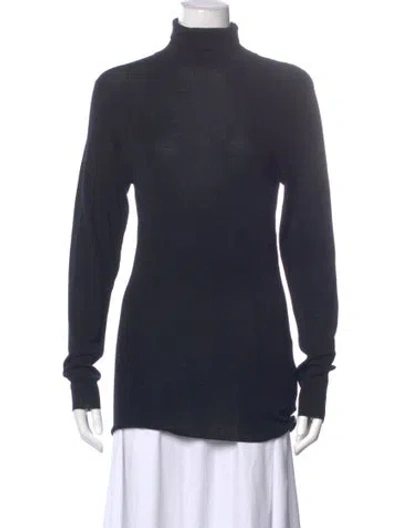Pre-owned Aexae Wool Turtleneck Sweater In Black