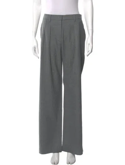 Pre-owned Aexae Wool Wide Leg Pants In Gray
