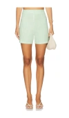 Aexae X Revolve Flat Front Mini Short In Green
