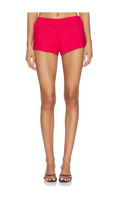 Aexae X Revolve Linen Flat Short In Pink