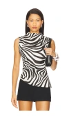 Aexae X Revolve Linen Ruched Top In Black