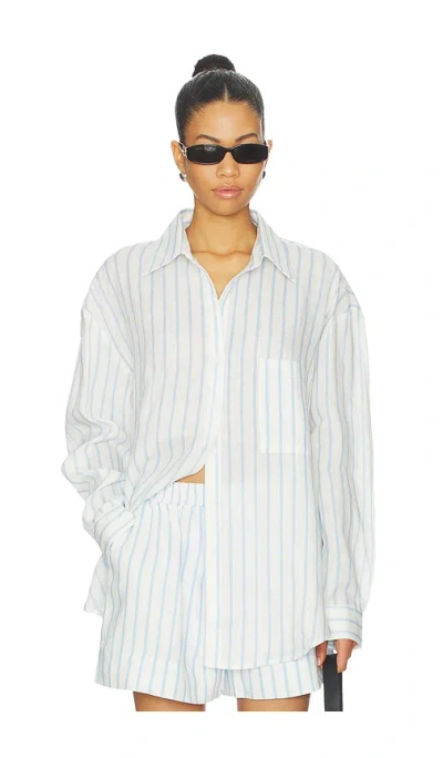 Aexae X Revolve Linen Woven Shirt In White